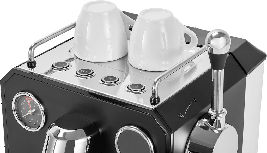G3006 Coffee machine controls with two white cups on a white background