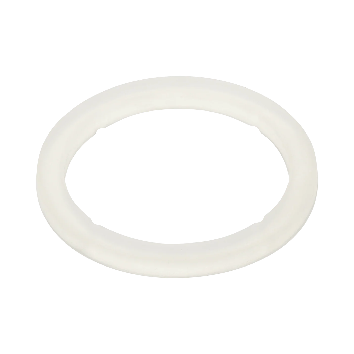 White rubber O-ring for group head on a white background