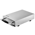 Stainless steel coffee knock box with black drawer handle