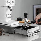 Coffee knock box drawer with pull-out puck compartment